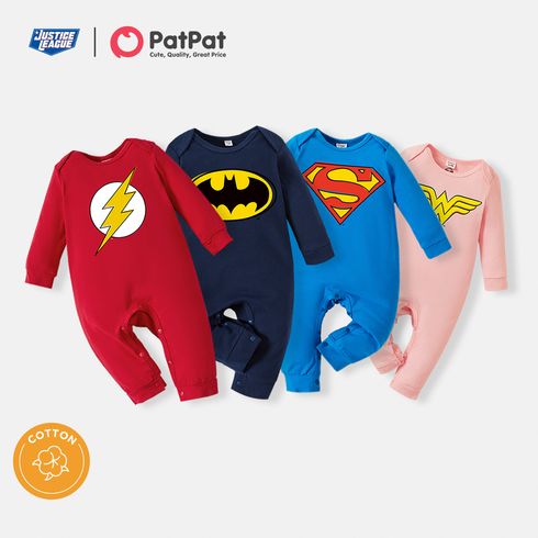 Justice League Baby Unisex Lässig Langärmelig Baby-Overalls