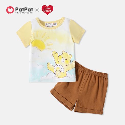 Care Bears 2pcs Baby Boy Short-sleeve Graphic Tee and Solid Shorts Set