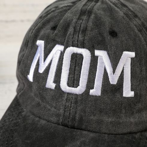 Family Matching Letter Embroidered Baseball Cap Dark Grey big image 4