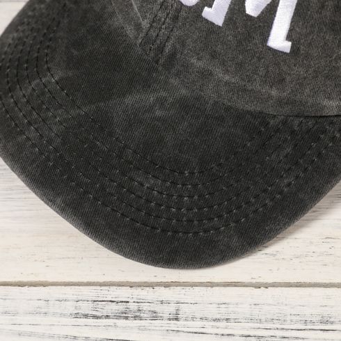 Family Matching Letter Embroidered Baseball Cap Dark Grey big image 7