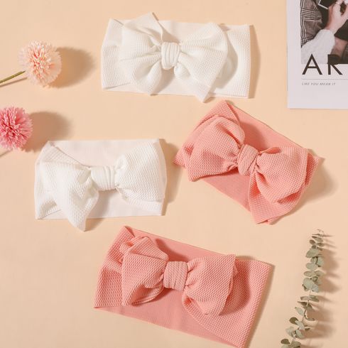 Simple Pure Color Bow Headband for Mom and Me