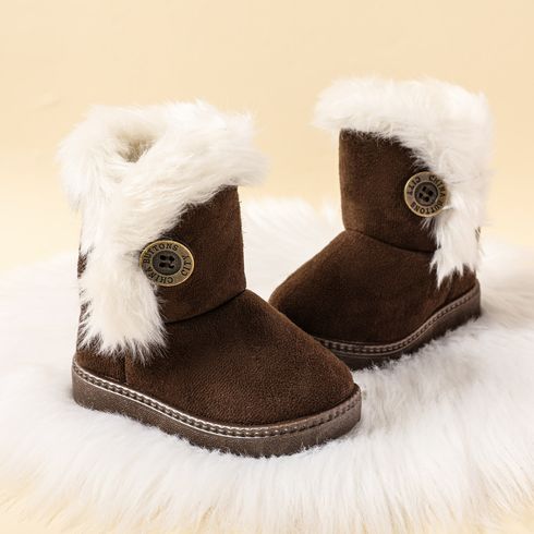 Toddler / Kid Buckle Fluffy Plush Inside Snow Boots