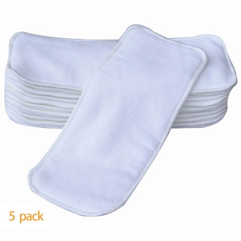 5-pack Microfiber Inserts Reusable Washable Cloth Diaper Liner