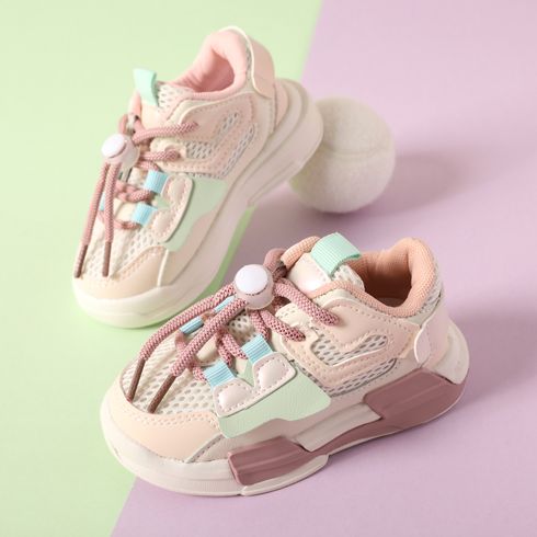 Toddler Pink Mesh Panel Chunky Sneakers
