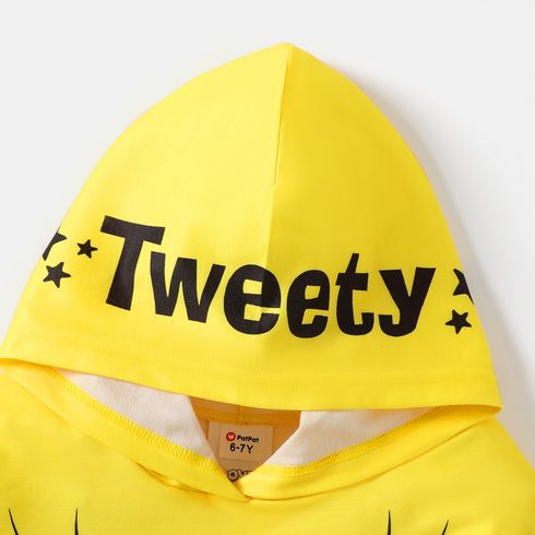 Looney Tunes Kid Girl Tweety Print Hoodie Sweatshirt Yellow big image 4