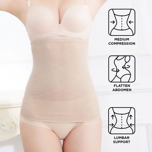 Women Waist Trainer Belt Thin Breathable Mesh Criss Cross Elastic Belly Belt