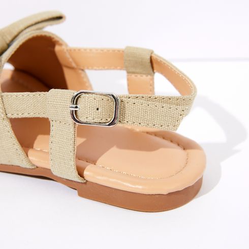 Toddler / Kid Solid Bowknot Sandals Beige big image 5