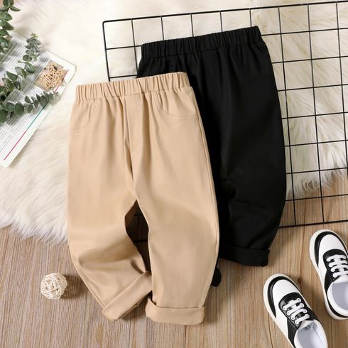 Toddler Boy Basic Solid Color Elasticized Straight Pants