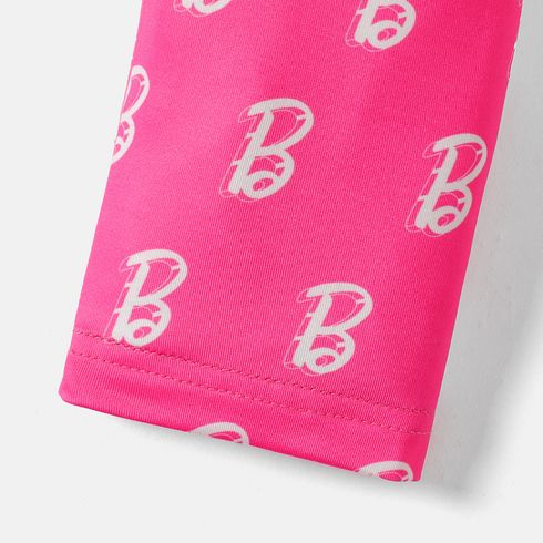 Barbie Kid Girl Unicorn/Letter Print Elasticized Leggings Pink big image 4