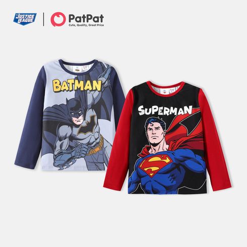 Justice League Kid Boy Letter Characters Print Long-sleeve Tee