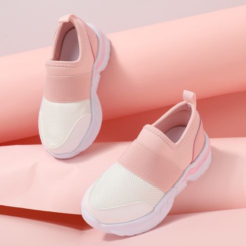 Toddler / Kid Pink Mesh Breathable Slip-on Sneakers