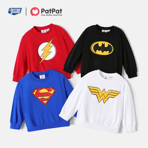 Justice League Kid Boy/Kid Girl Logo Print Pullover Sweatshirt
