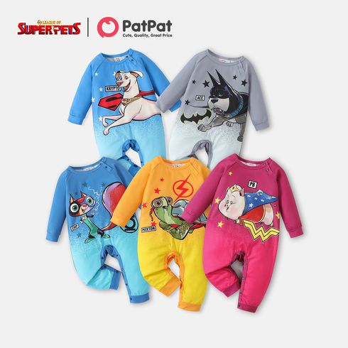 Super Pets Baby Boy/Girl Long-sleeve Graphic Jumpsuit