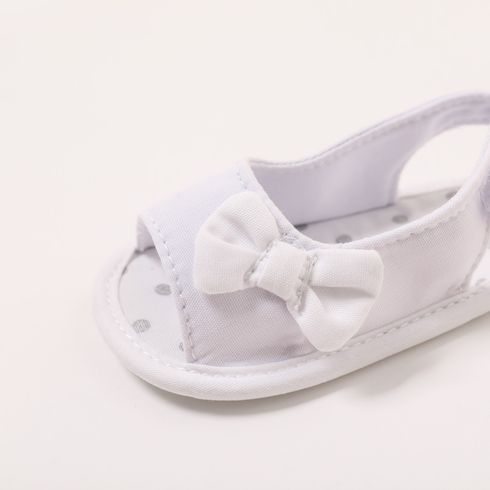 Baby / Toddler Girl Pretty Solid Bowknot Sandals White big image 4