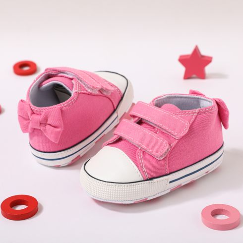 طفل / طفل bowknot عودة ديكور أحذية prewalker الوردي الفيلكرو
