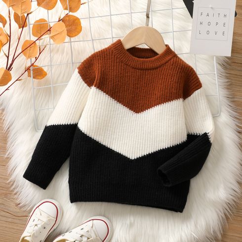 Toddler Boy Casual Colorblock Knit Sweater