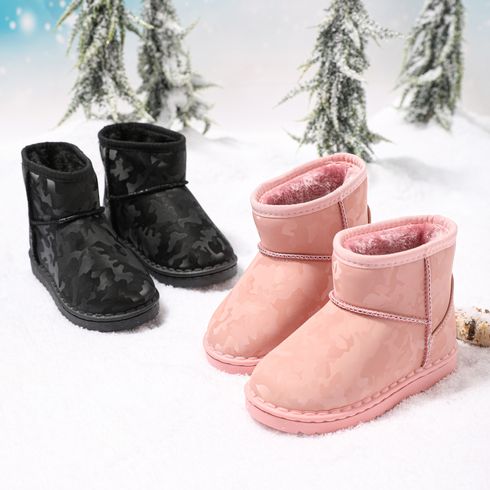 Toddler / Kid Solid Color Print Fleece-lining Boots