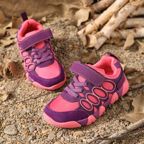Toddler / Kid Colorblock Mesh Panel Velcro Strap Sneakers