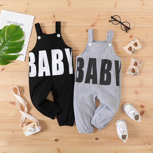 Baby Boy/Girl 95% Cotton Letter Print Overalls