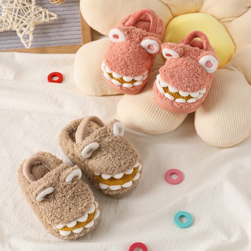 Family Matching Crocodile Pattern Plush Fluffy Slippers