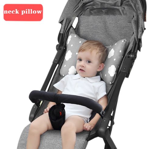 100% algodão travesseiro de apoio de pescoço de bebê travesseiro de viagem para carrinho de bebê e assento de carro e cadeira de jantar