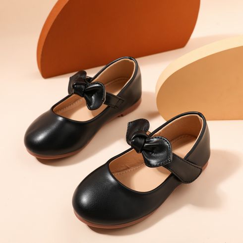 Toddler / Kid Bow Decor Black Mary Jane Shoes