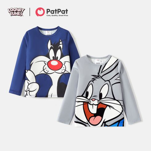Looney Tunes Enfants Garçon Motifs animaux Manches longues T-Shirt
