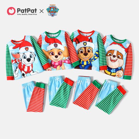 PAW Patrol 2pcs 2pcs Toddler Boy/Girl Striped Colorblock Long-sleeve Tee and Pants Set