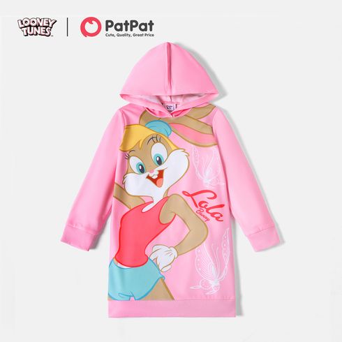 Looney Tunes Kid Girl Lola Bunny Print Pink Hoodie Sweatshirt