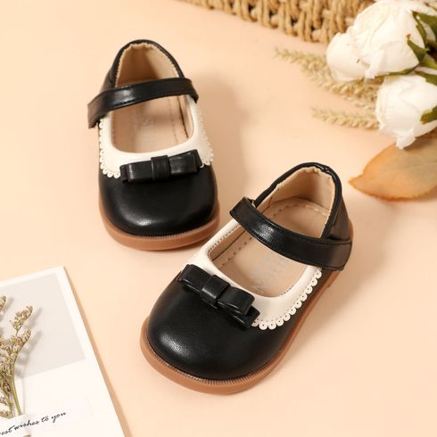Toddler / Kid Bow Decor Black Dress Shoes