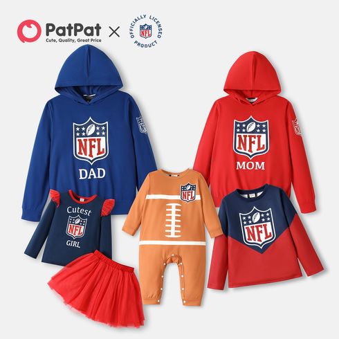 NFL Family Matching Long-sleeve Graphic Hoodies Brown big image 7