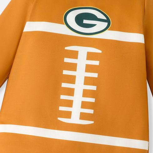 NFL Family Matching Colorblock Long-sleeve Letter Print Tops (Green Bay Packers) Brown big image 4