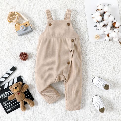 Baby Boy/Girl Button Front Solid Corduroy Overalls