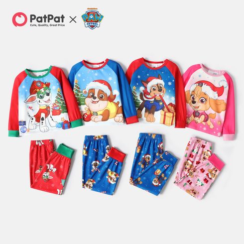 PAW Patrol 2pcs Toddler Boy/Girl Christmas Graphic Long-sleeve Tee and Pants Pajamas Sleeper Set