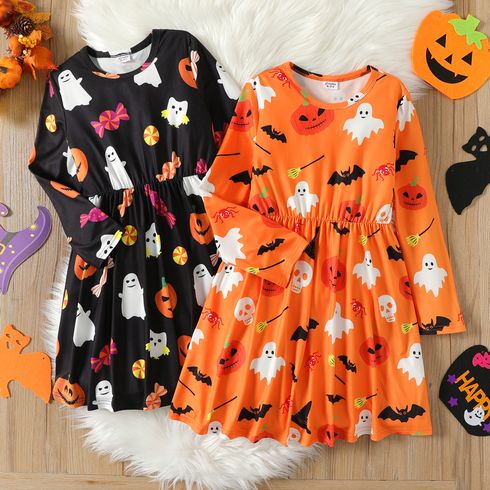 Halloween Kinder Damen Halloween-Muster Kleider