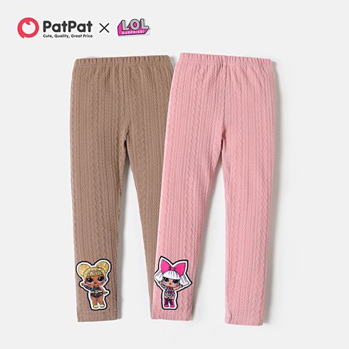 L.O.L. SURPRISE! Toddler Girl Cable Knit Textured Elasticized Leggings