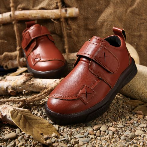 Toddler / Kid Brown Velcro British Style Shoes