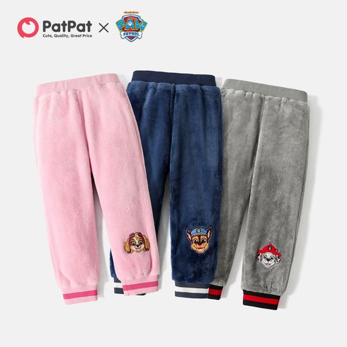 PAW Patrol Toddler Girl/Boy Patch Embroidered Flannel Fleece Elasticized Pants