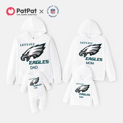 NFL Family Matching 100% Cotton Long-sleeve Graphic Hoodies ( Philadelphia Eagles)