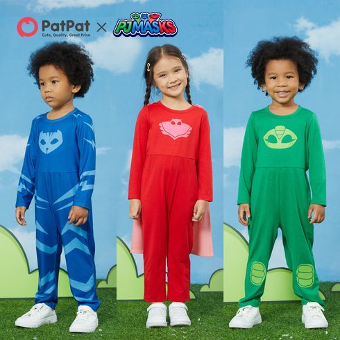 PJ Masks Toddler Girl/Boy Back Button Design Long-sleeve Jumpsuits