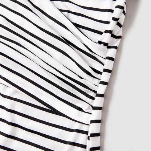 Nursing Stripe Short-sleeve Fitted Top White big image 6