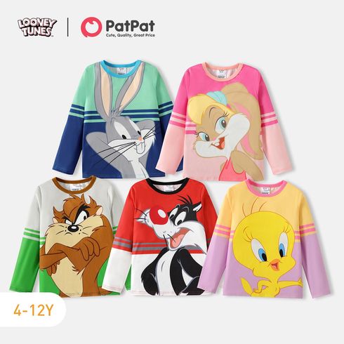 Looney Tunes Kinder Unisex Hypertaktil Tierbild Langärmelig T-Shirts