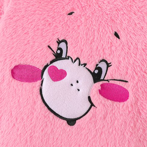 Ursinhos Carinhosos Bebé Unissexo Com capuz Urso Infantil Manga comprida Macacão Rosa Escuro big image 3