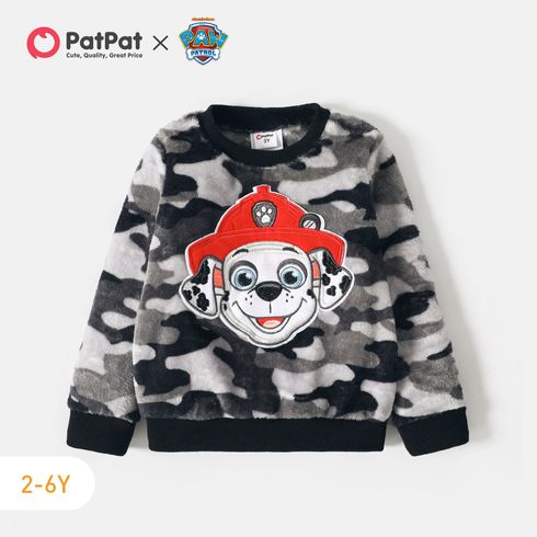 PAW Patrol Toddler Boy Embroidered Camouflage Print Fleece Sweatshirt