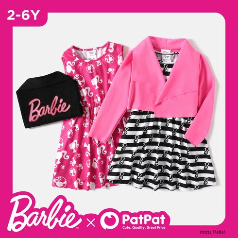 Barbie 2pcs Toddler Girl Sleeveless Dress and Suede Cardigan Jacket Set
