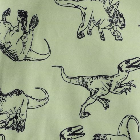 Kid Boy Dinosaur Print Long-sleeve Tee lightgreen big image 3