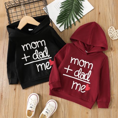 Toddler Girl/Boy Letter Heart Print Hoodie Sweatshirt