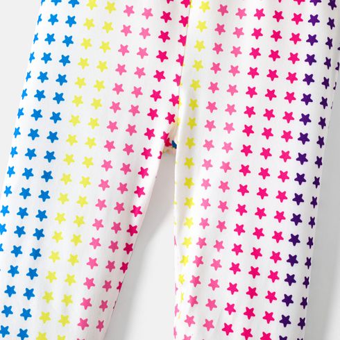 Barbie Toddler Girl Patch Embroidered Polka dots/Star Print/Solid Color Cotton Elasticized Leggings Colorful big image 3