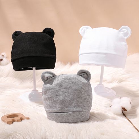 3-pack Baby Minimalist Solid Beanie Hat Set