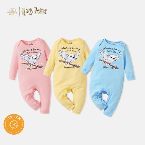 Harry Potter Baby Boy/Girl 95% Cotton Long-sleeve Owl Print Jumpsuit
